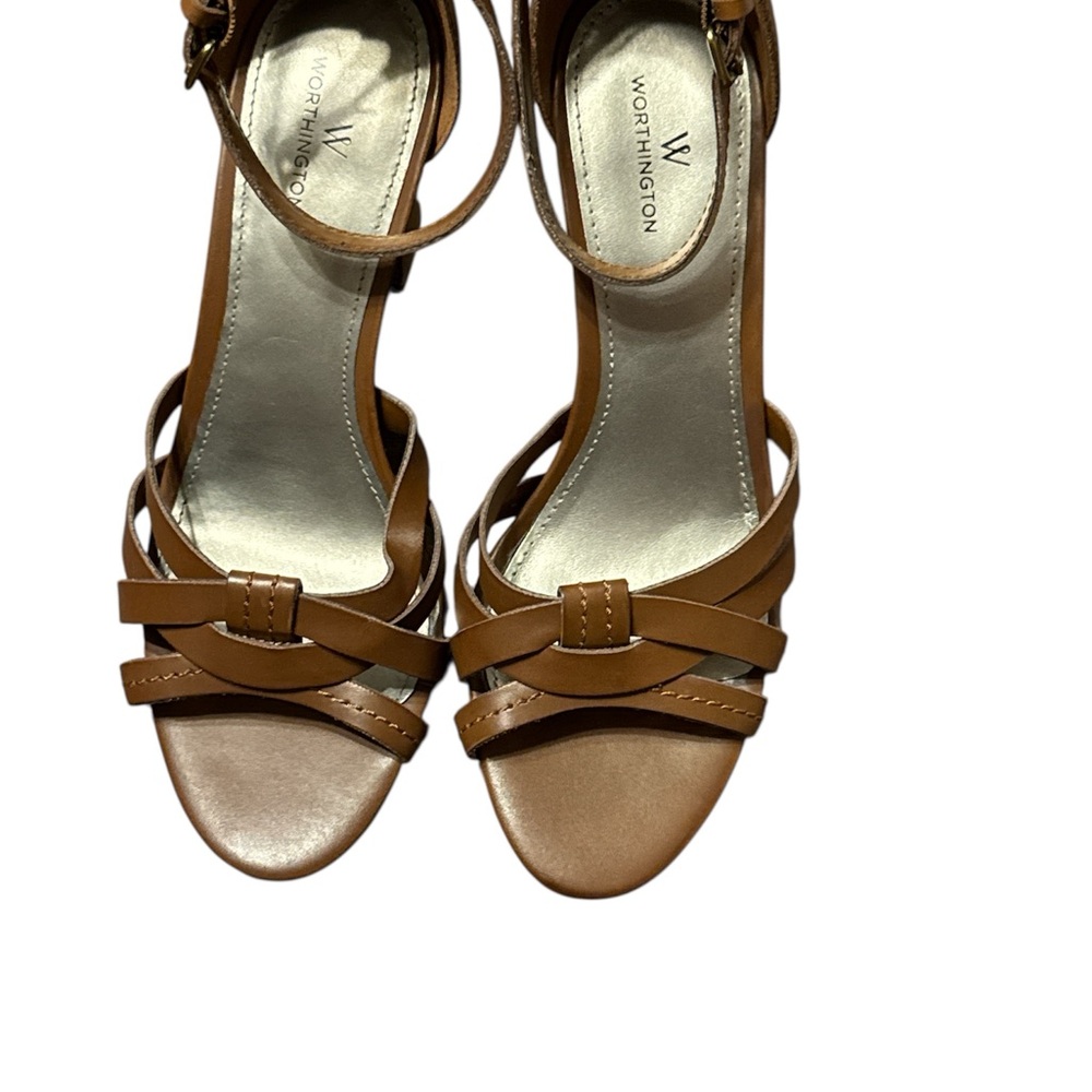 Worthington Tan Heels with Adjustable Straps